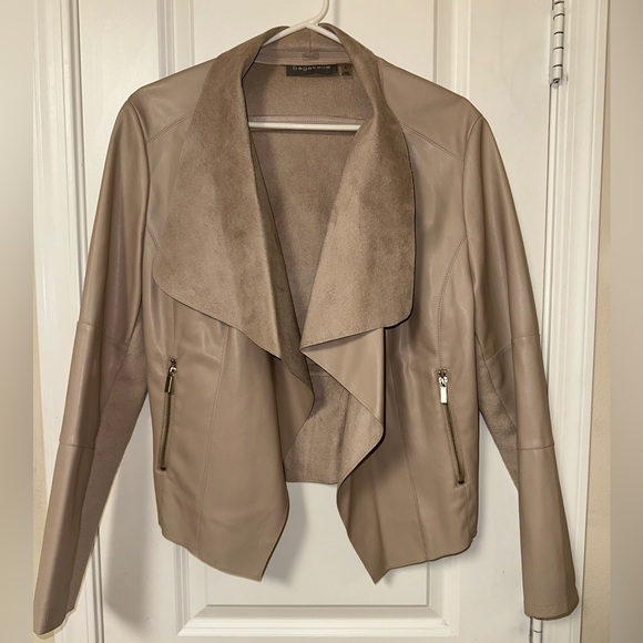 Bagatelle Beige Faux Leather Jacket - Picture 2 of 7